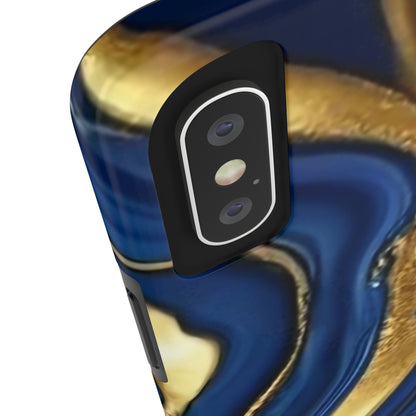 Royal Blue Gold Marble Phone Case | Mobile coverSush Dopamine Decor