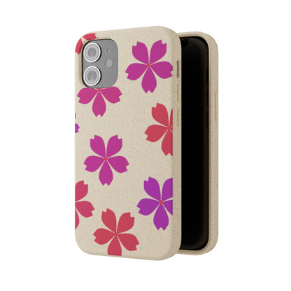 Eco friendly Red floral Phone case