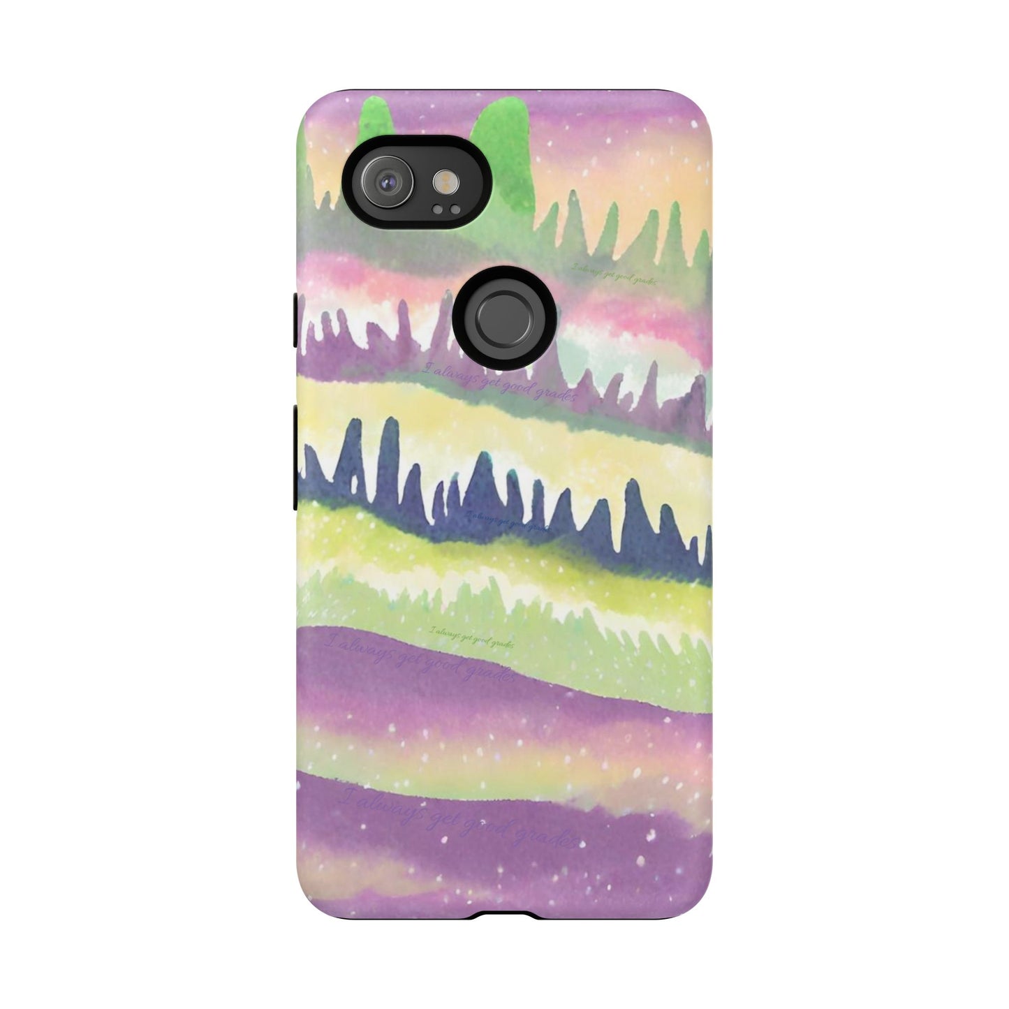Limited Edition | Subliminals for good grades | Beautiful Abstract Landscape Phone Case – Nature Design Mobile Cover with Dual Protection