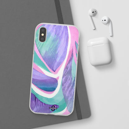 Subliminals for Prosperity | Purple Blue Green Pattern Phone cover | World's first Subliminals Brand | Sush Dopamine Decor