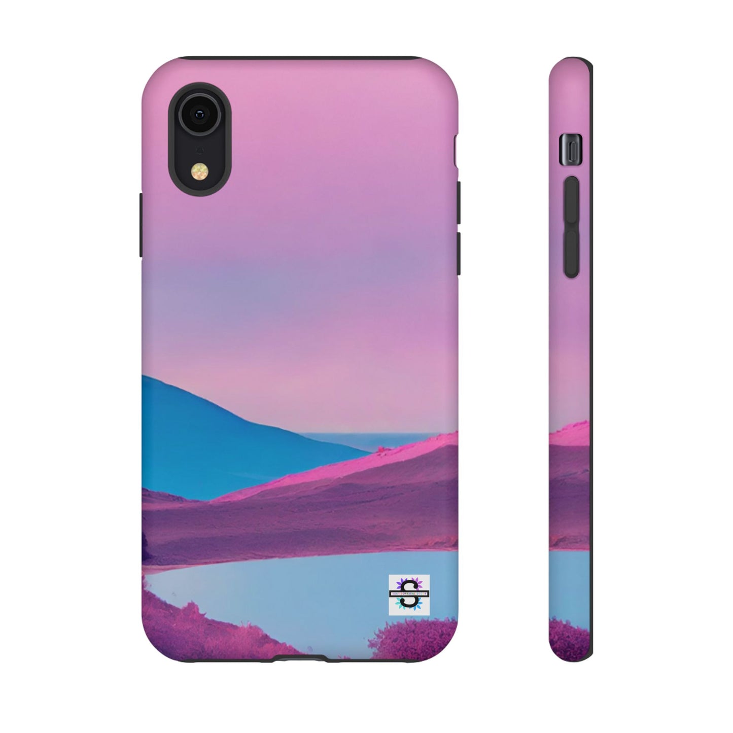 Pink Blue landscape design Phone cover | Mobile case