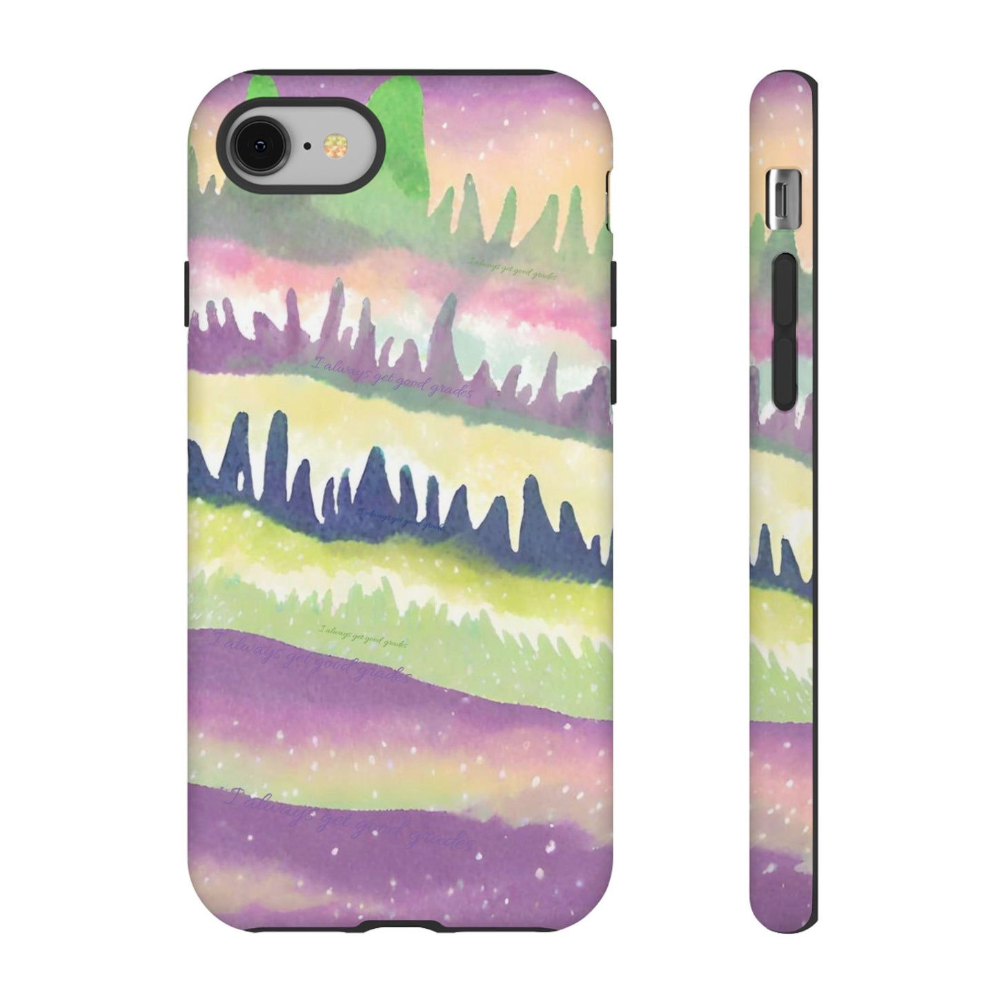 Limited Edition | Subliminals for good grades | Beautiful Abstract Landscape Phone Case – Nature Design Mobile Cover with Dual Protection