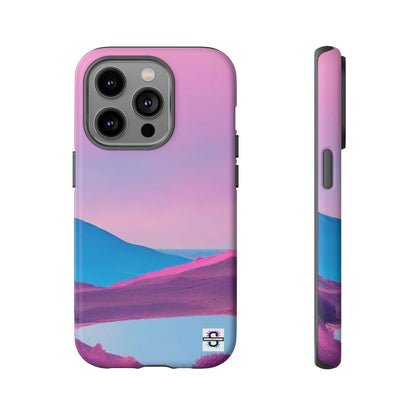 Pink Blue landscape design Phone cover | Mobile case