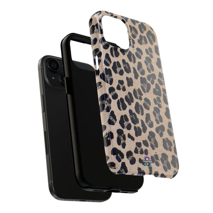 Black and Brown Mobile Cover, Leopard Print, Stylish Mobile Case, Accessories