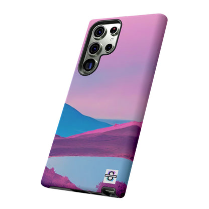 Pink Blue landscape design Phone cover | Mobile case