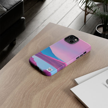 Pink Blue landscape design Phone cover | Mobile case