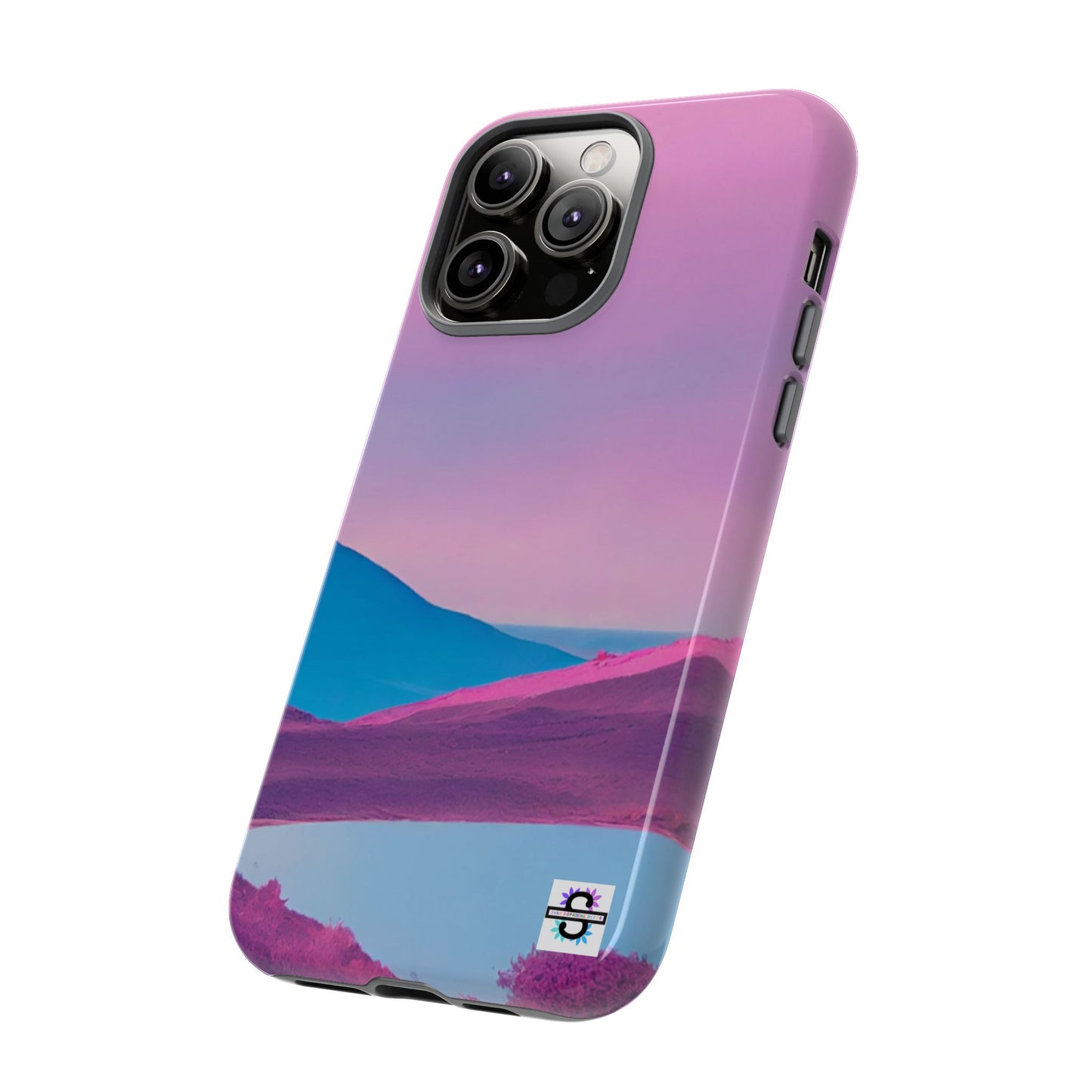 Pink Blue landscape design Phone cover | Mobile case