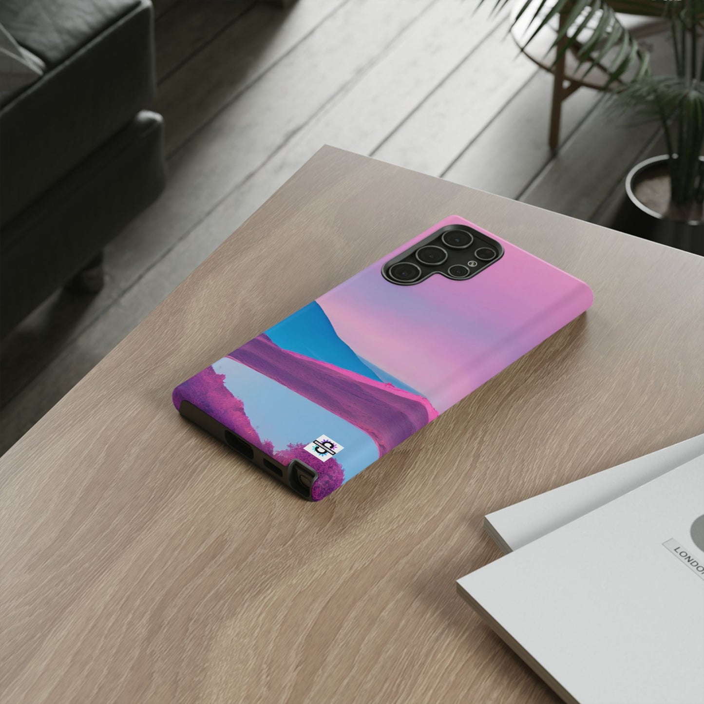 Pink Blue landscape design Phone cover | Mobile case