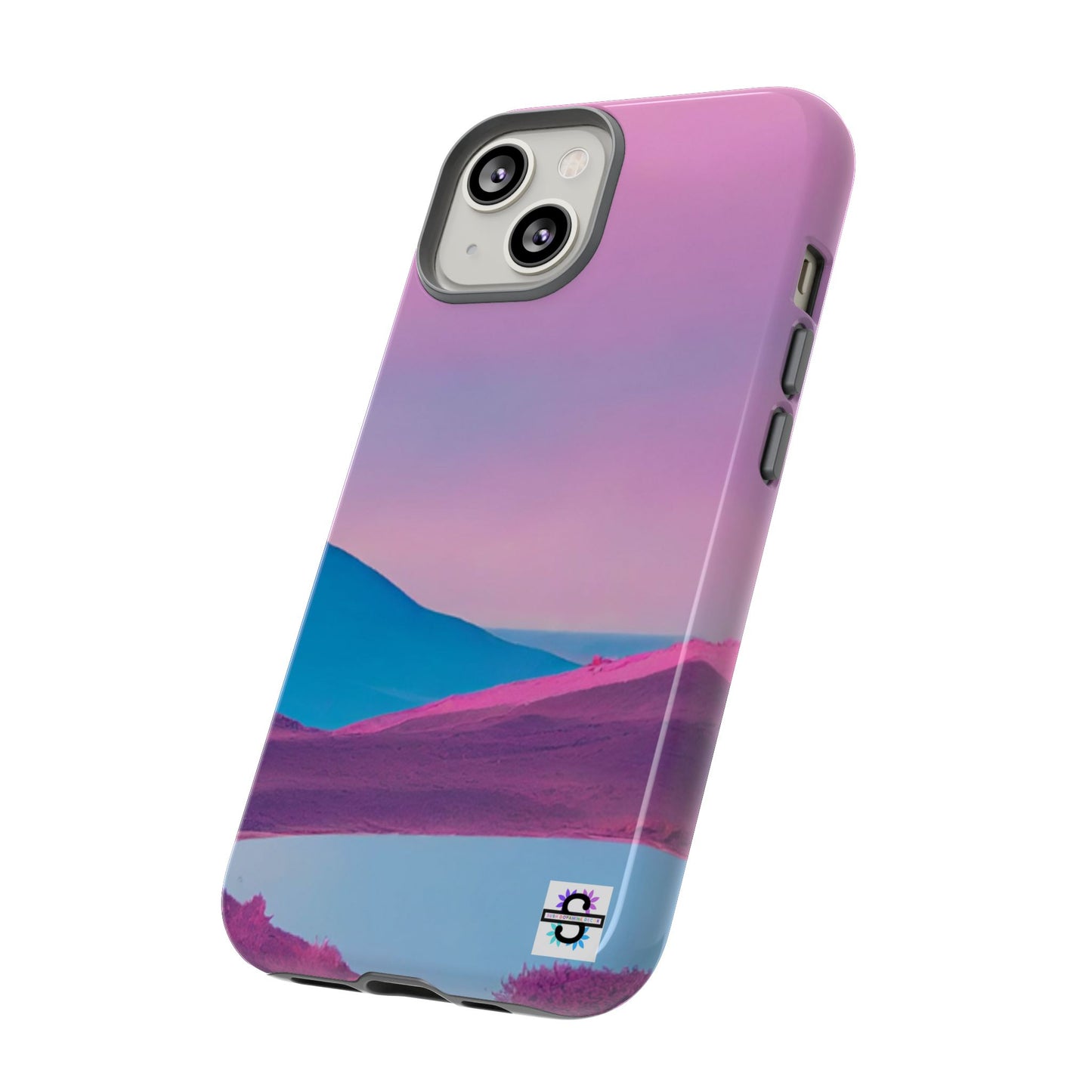 Pink Blue landscape design Phone cover | Mobile case