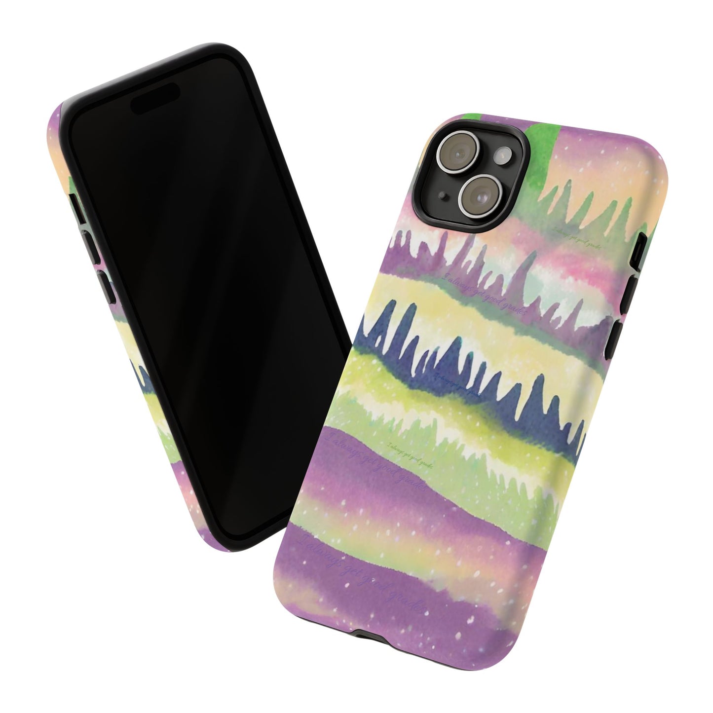 Limited Edition | Subliminals for good grades | Beautiful Abstract Landscape Phone Case – Nature Design Mobile Cover with Dual Protection