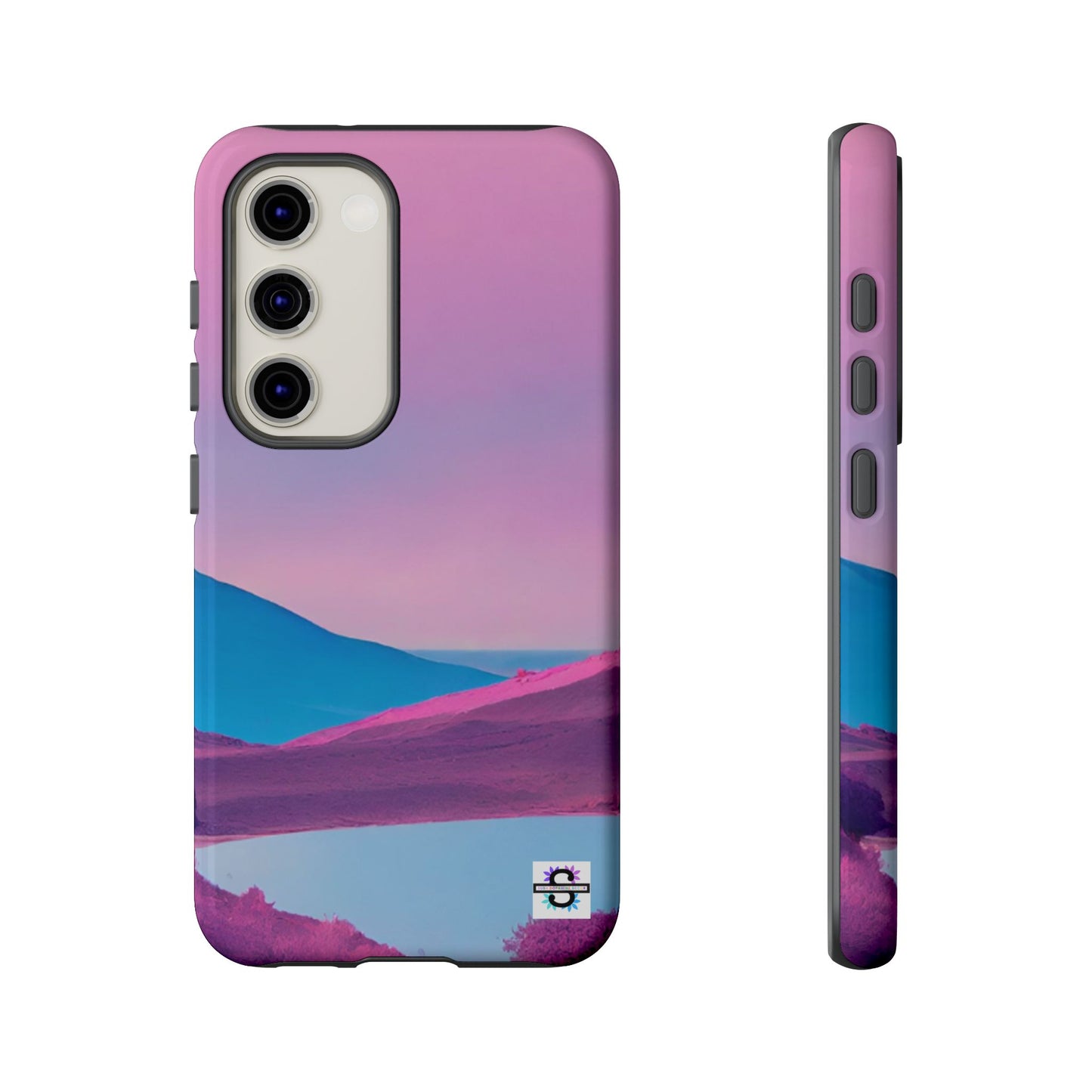 Pink Blue landscape design Phone cover | Mobile case