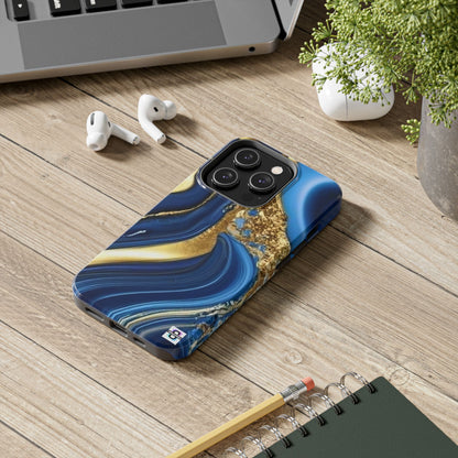 Royal Blue Gold Marble Phone Case | Mobile cover