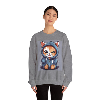 🐾 Cute Cat Hoodie Crewneck Sweatshirt | Unconditional Love Subliminals | Manifestation Apparel