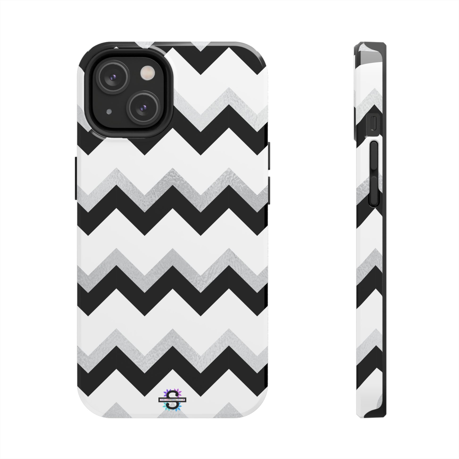 Zig Zag Black and White Phone Case | Mobile CoverSush Dopamine Decor