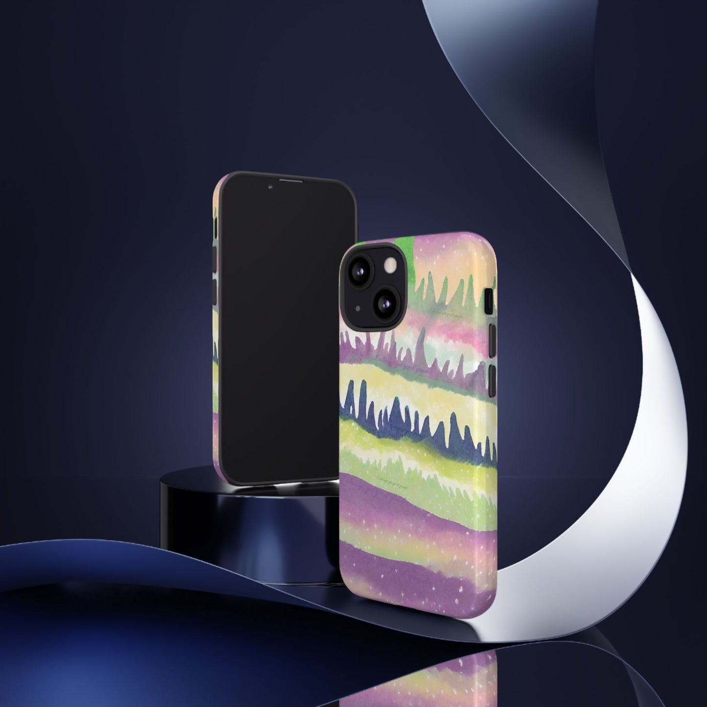 Limited Edition | Subliminals for good grades | Beautiful Abstract Landscape Phone Case – Nature Design Mobile Cover with Dual Protection