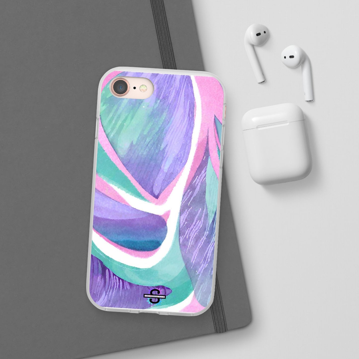 Subliminals for Prosperity | Purple Blue Green Pattern Phone cover | World's first Subliminals Brand | Sush Dopamine Decor