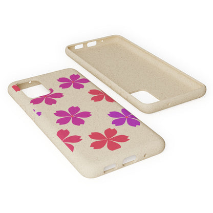 Eco friendly Red floral Phone case