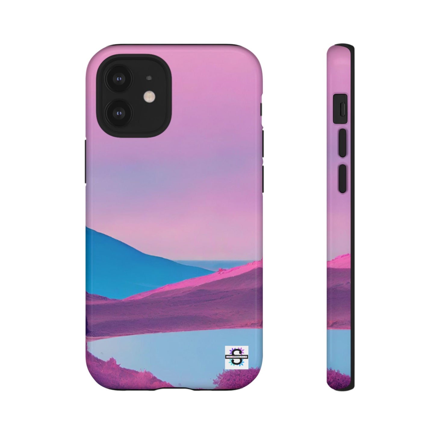 Pink Blue landscape design Phone cover | Mobile case