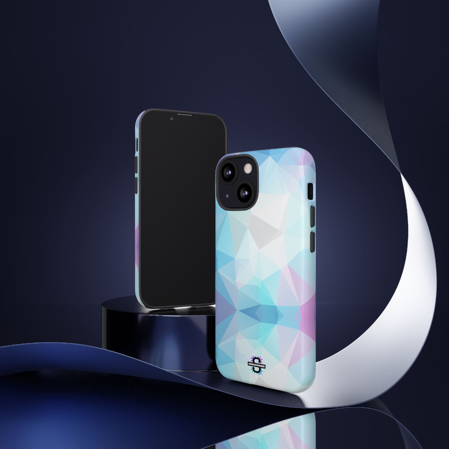 Geometric Blue Phone Cover