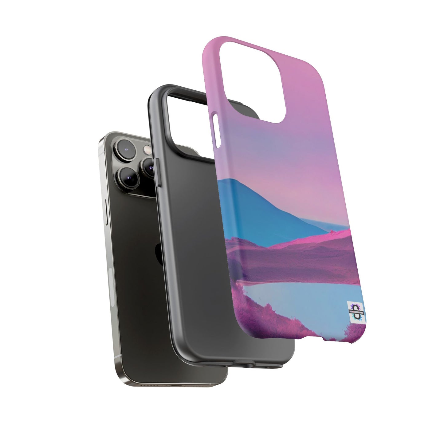 Pink Blue landscape design Phone cover | Mobile case