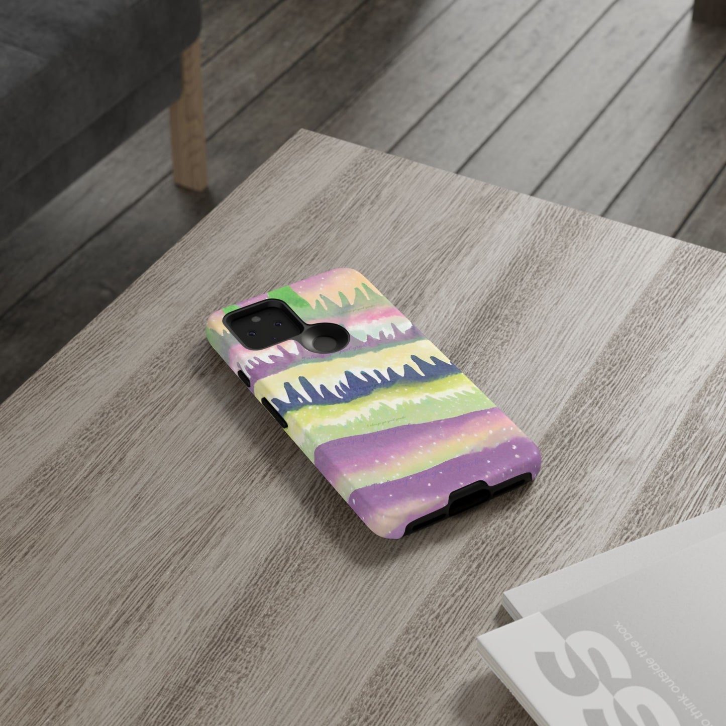 Limited Edition | Subliminals for good grades | Beautiful Abstract Landscape Phone Case – Nature Design Mobile Cover with Dual Protection