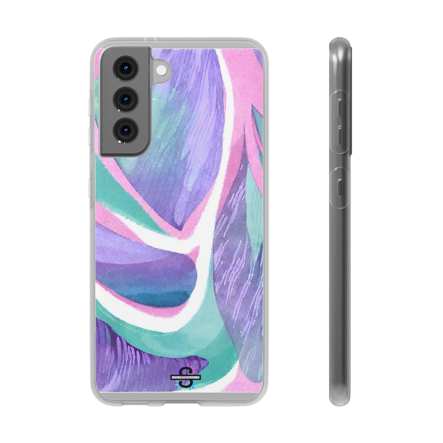 Subliminals for Prosperity | Purple Blue Green Pattern Phone cover | World's first Subliminals Brand | Sush Dopamine Decor