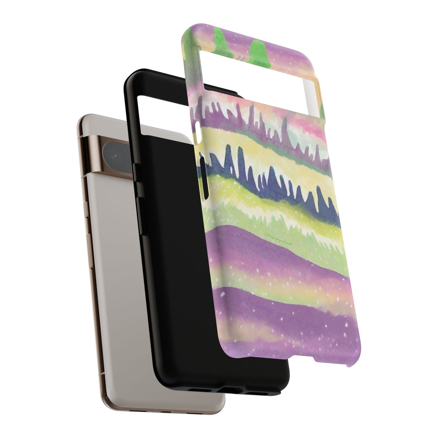 Limited Edition | Subliminals for good grades | Beautiful Abstract Landscape Phone Case – Nature Design Mobile Cover with Dual Protection