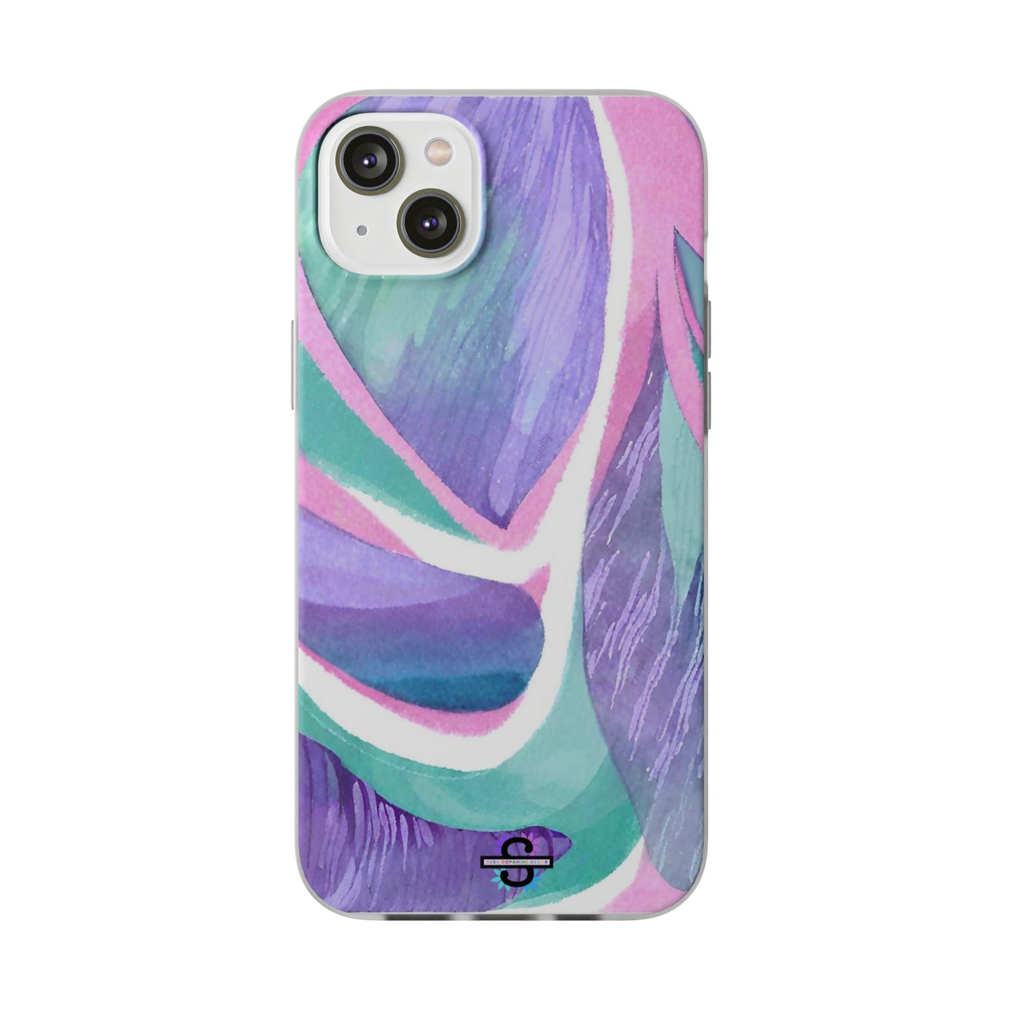 Subliminals for Prosperity | Purple Blue Green Pattern Phone cover | World's first Subliminals Brand | Sush Dopamine Decor