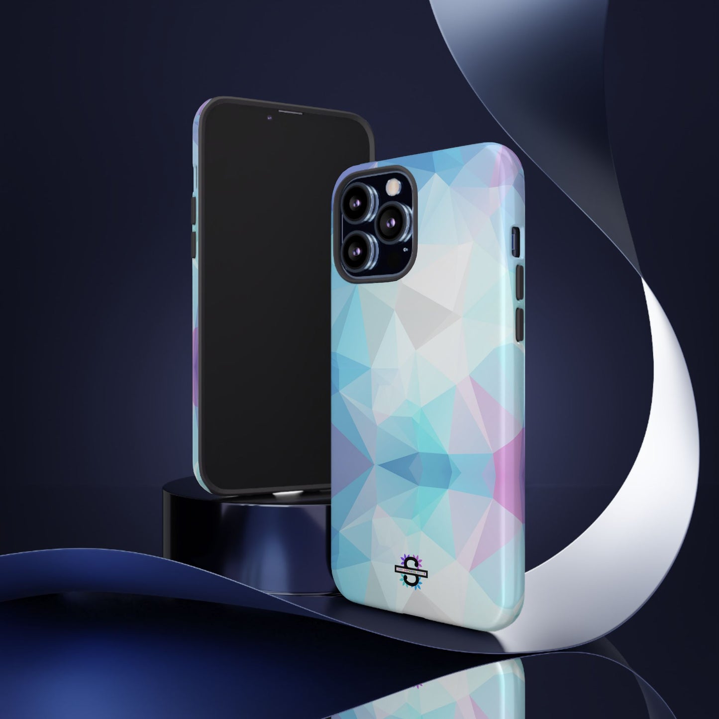 Geometric Blue Phone Cover
