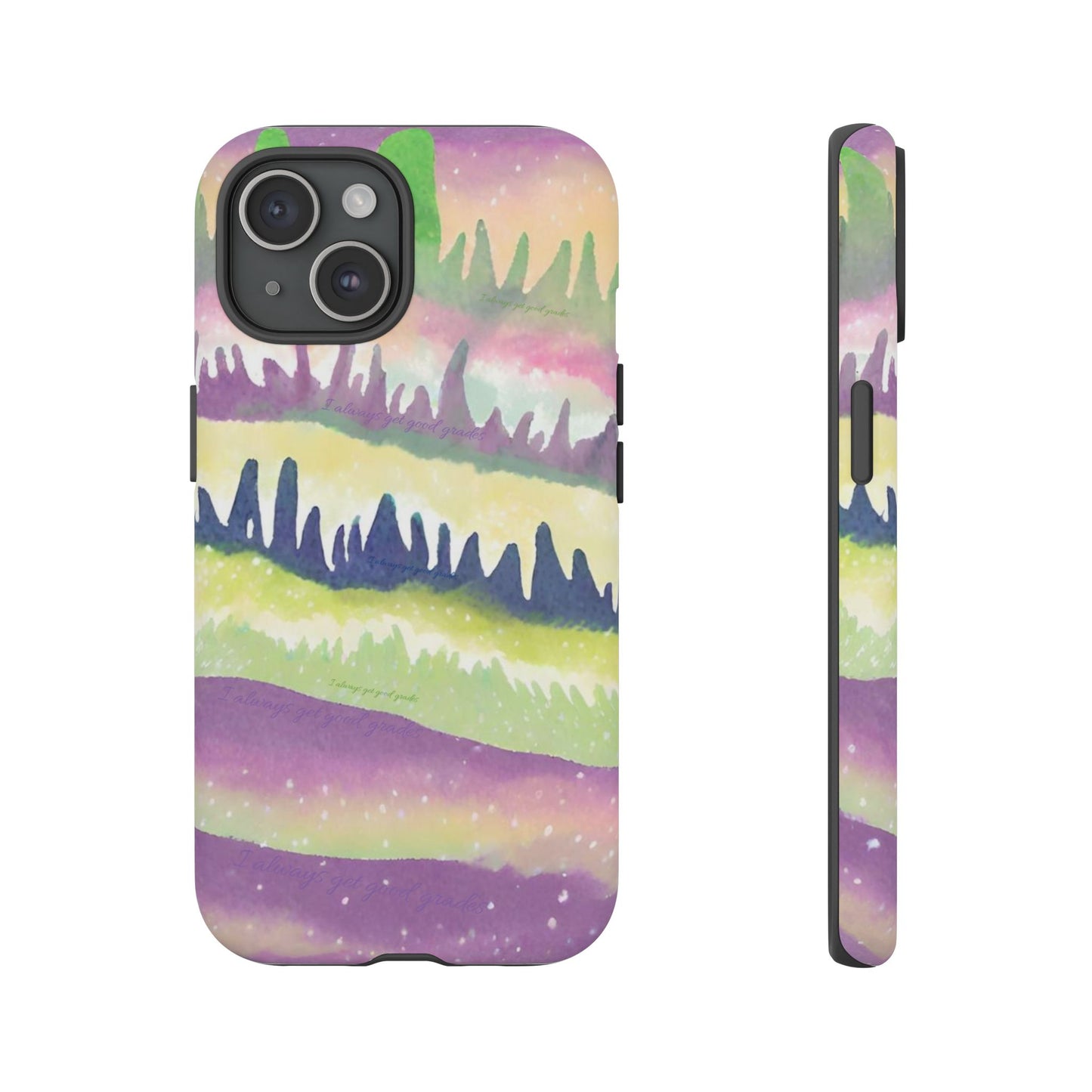 Limited Edition | Subliminals for good grades | Beautiful Abstract Landscape Phone Case – Nature Design Mobile Cover with Dual Protection