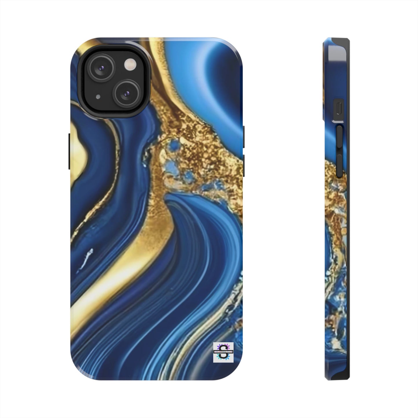 Royal Blue Gold Marble Phone Case | Mobile cover