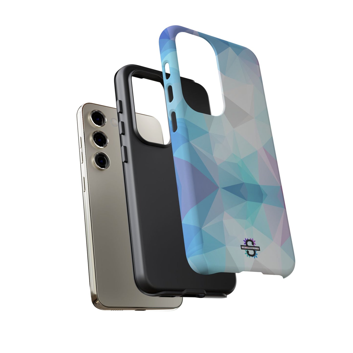 Geometric Blue Phone Cover