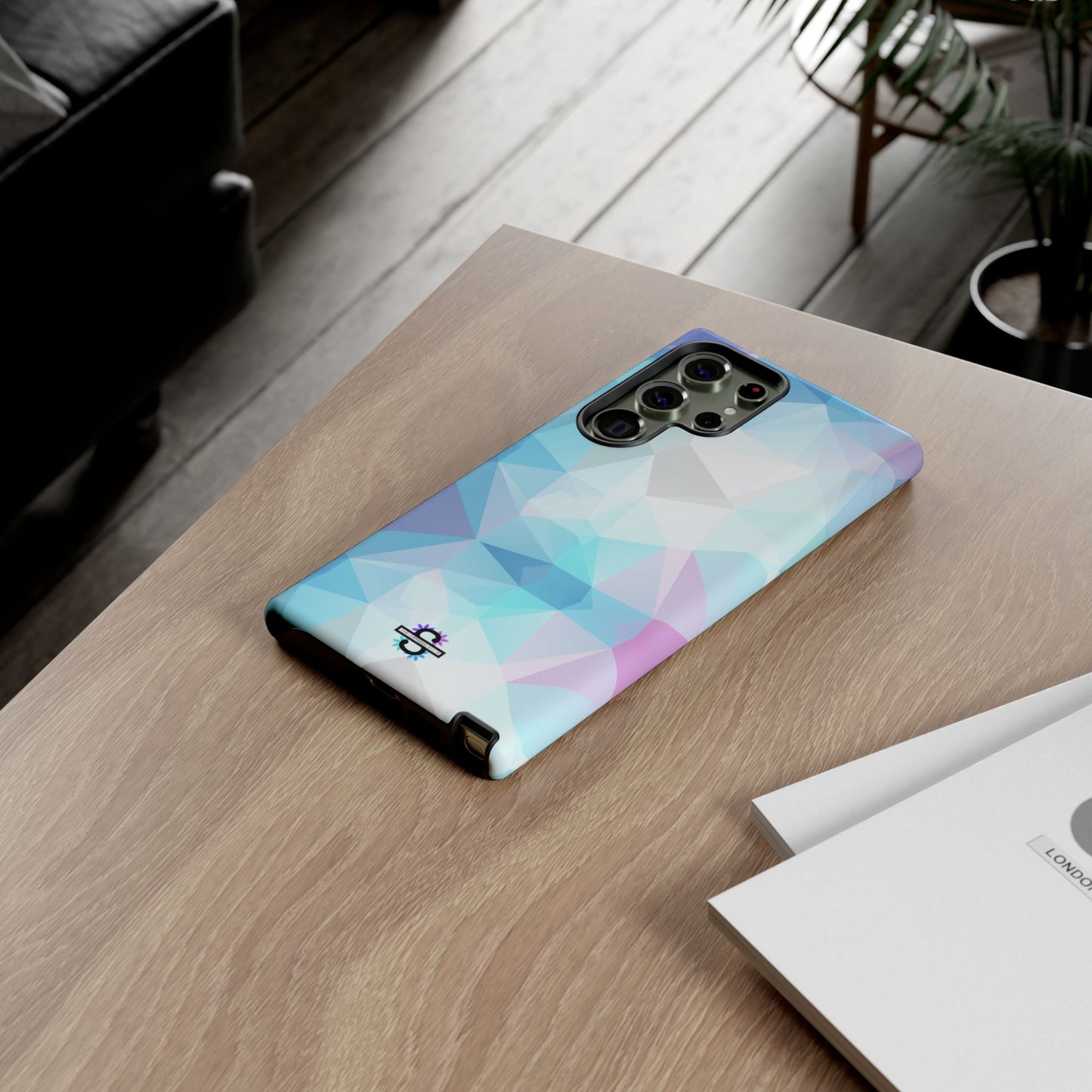 Geometric Blue Phone Cover