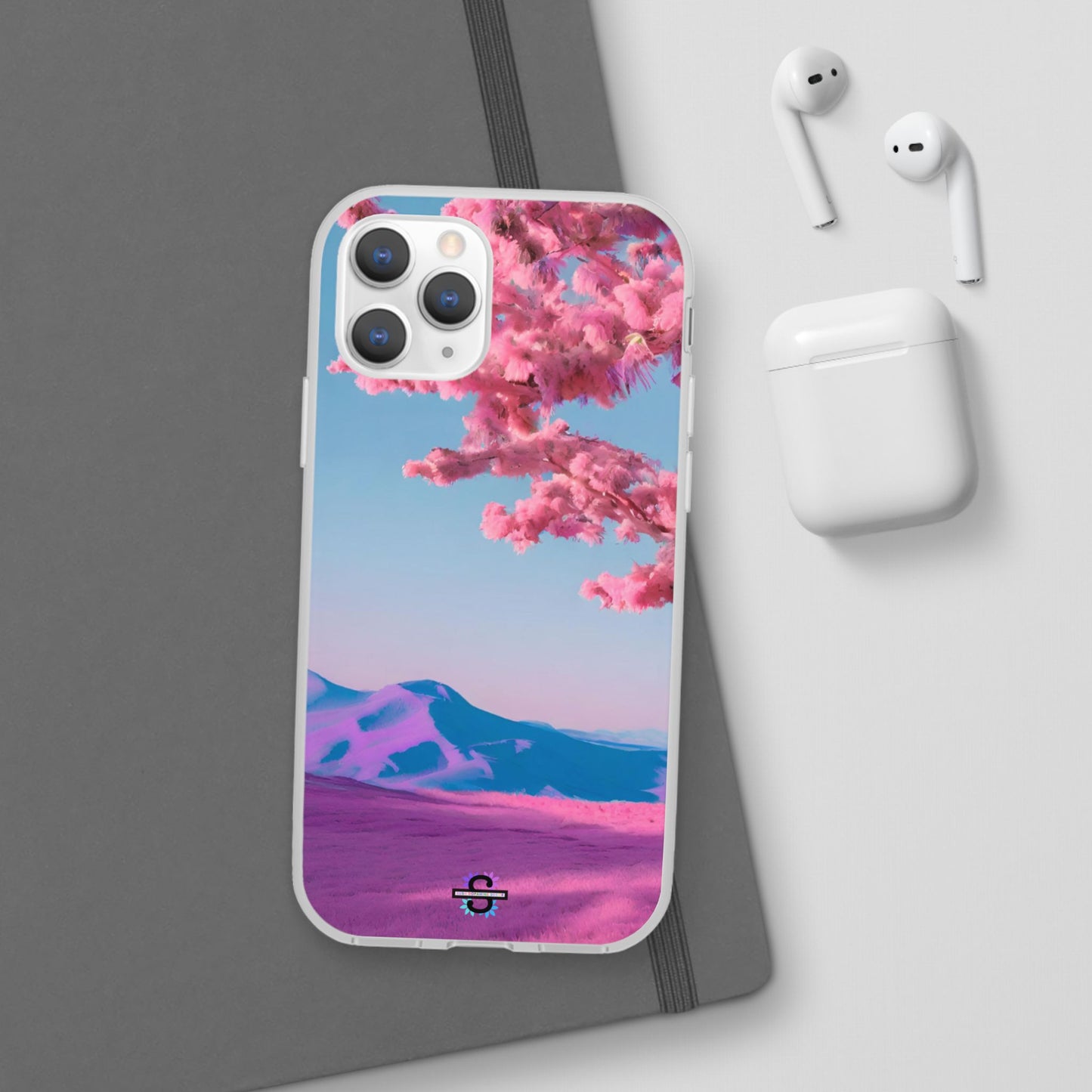 Flexi Pink landscape cherry blossom Phone case | Mobile cover