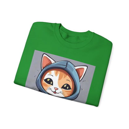 🐾 Cute Cat Hoodie Crewneck Sweatshirt | Unconditional Love Subliminals | Manifestation Apparel