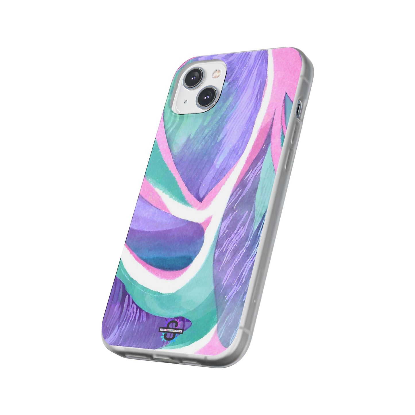 Subliminals for Prosperity | Purple Blue Green Pattern Phone cover | World's first Subliminals Brand | Sush Dopamine Decor