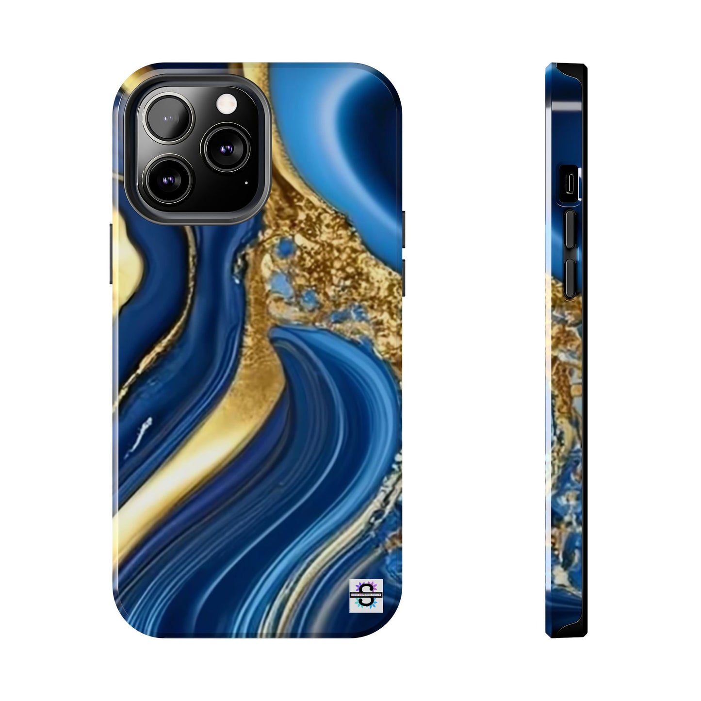 Royal Blue Gold Marble Phone Case | Mobile cover
