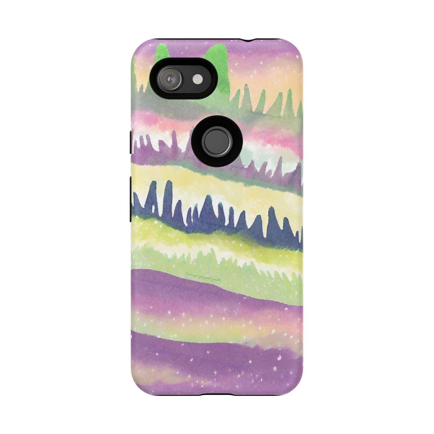 Limited Edition | Subliminals for good grades | Beautiful Abstract Landscape Phone Case – Nature Design Mobile Cover with Dual Protection