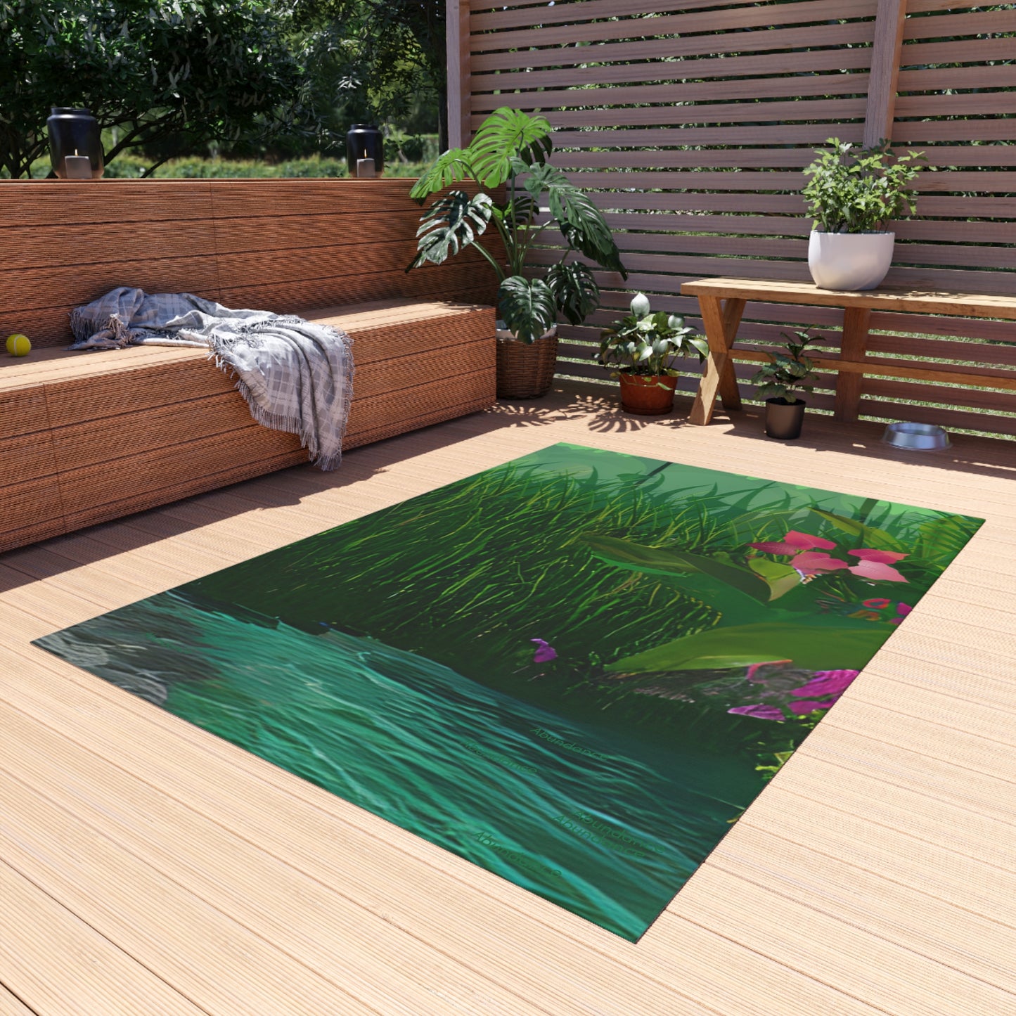 Stylish Outdoor Rug for Patios, Camping, and Picnics - Natural Vibes, Durable Decor, Perfect for Garden Gatherings