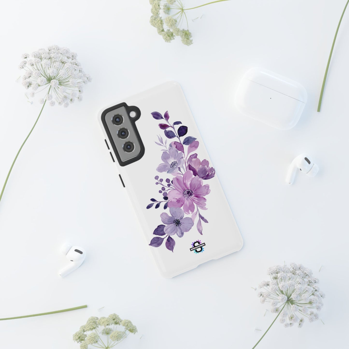 Limited Edition Floral Purple Phone Case | Prosperity Subliminals | Protective Hard Cover | Exclusive Collector's item