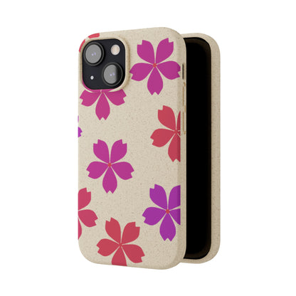 Eco friendly Red floral Phone case