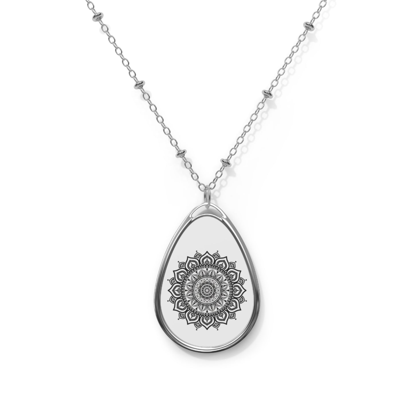Mandala Design Oval Pendant- Mesmerising Design Necklace | Neckpiece