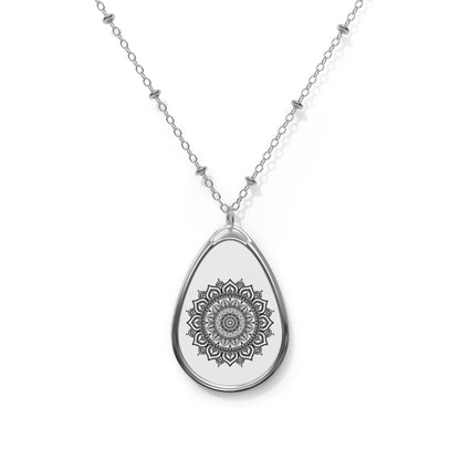 Mandala Design Oval Pendant- Mesmerising Design Necklace | Neckpiece