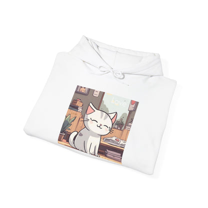 Unisex Heavy Blend™ Hooded Sweatshirt | Cute Cat Hoodie | Love Subliminals to Attract Love
