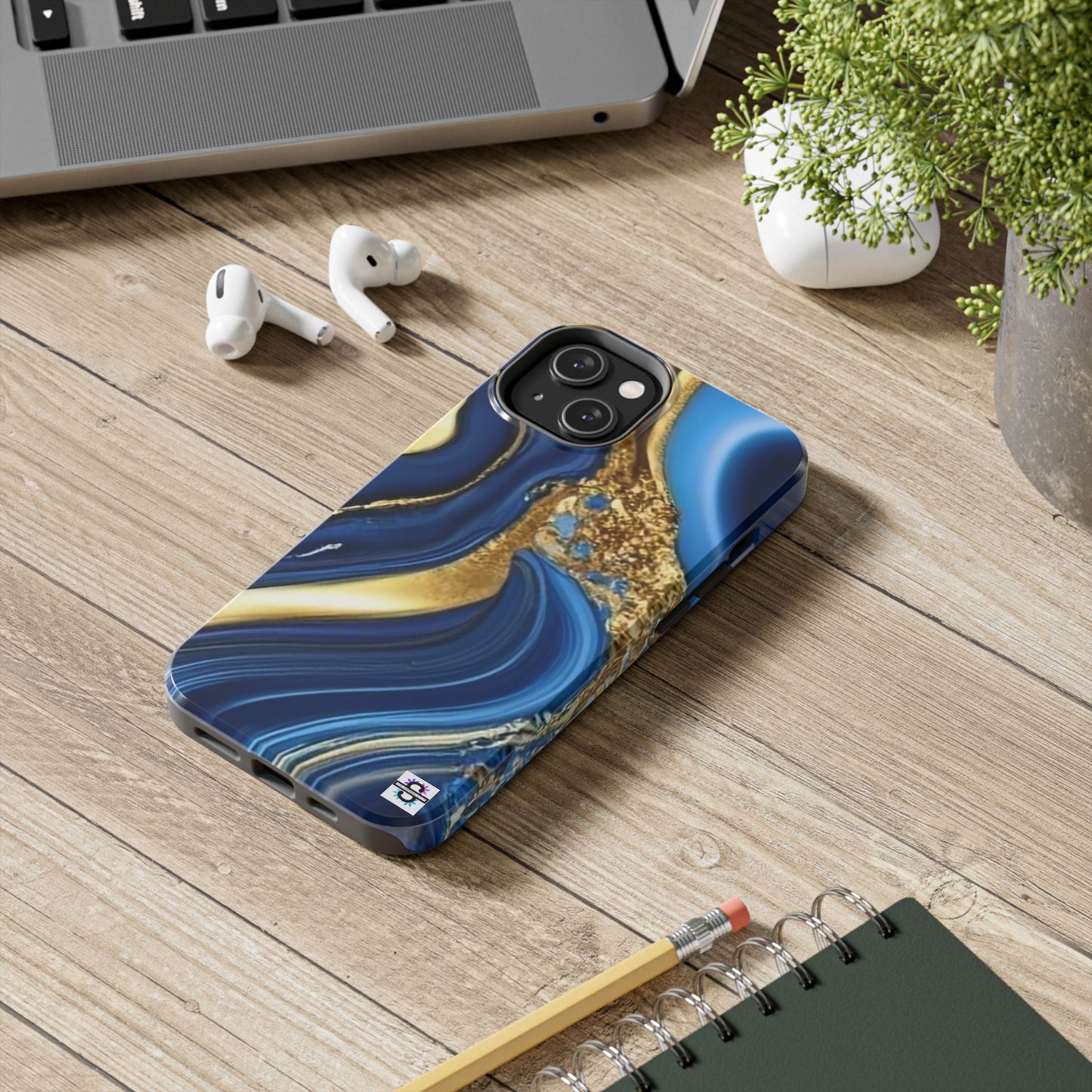 Royal Blue Gold Marble Phone Case | Mobile cover
