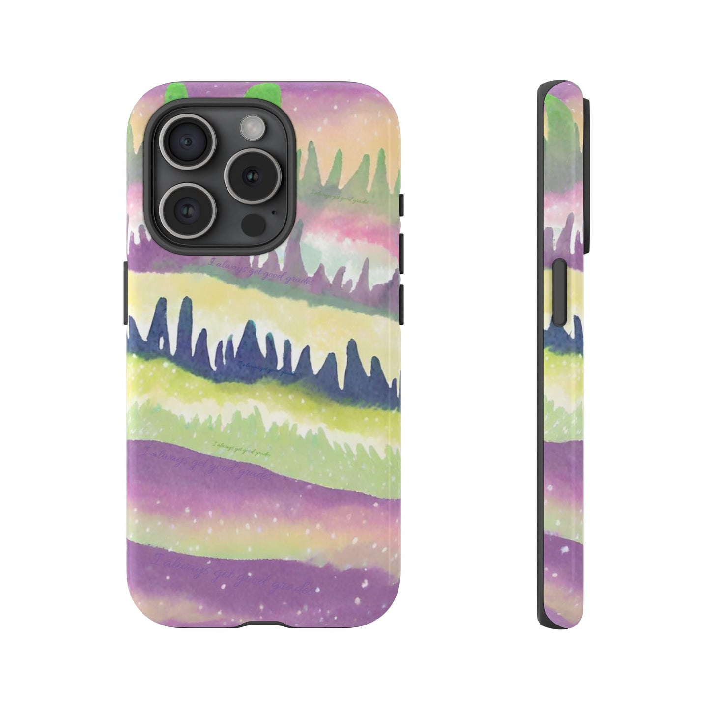 Limited Edition | Subliminals for good grades | Beautiful Abstract Landscape Phone Case – Nature Design Mobile Cover with Dual Protection