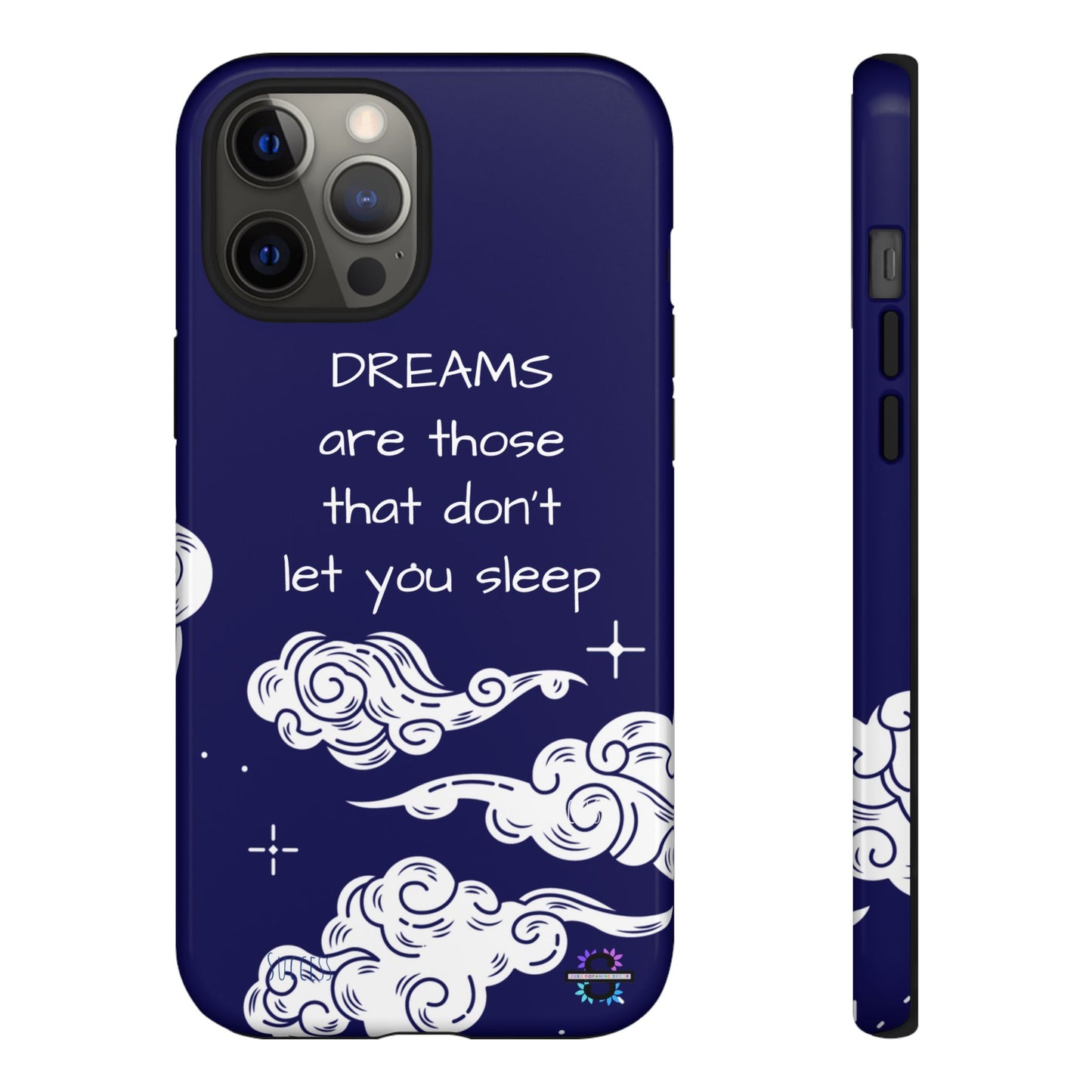 Limited Edition | Royal Blue Phone Case with Motivational Quote – Cloud Design Slim Protective Cover with Dual Layer Protection | Success Subliminals | Motivational Quote