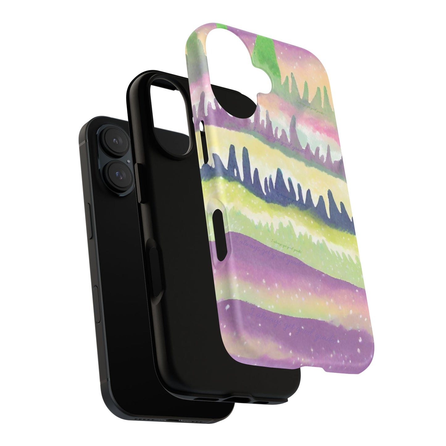 Limited Edition | Subliminals for good grades | Beautiful Abstract Landscape Phone Case – Nature Design Mobile Cover with Dual Protection