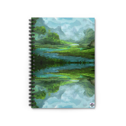 Scenic Spiral Notebook | Peace Subliminals Journal | Manifest Abundance | Limited Edition 118-Page Ruled Notebook | Limited Edition