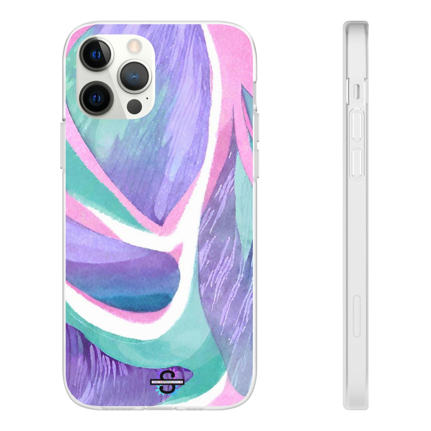 Subliminals for Prosperity | Purple Blue Green Pattern Phone cover | World's first Subliminals Brand | Sush Dopamine Decor